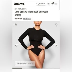 Skims fits everybody long sleeve bodysuit